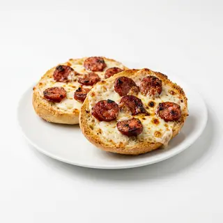 Mollete de chistorra con queso