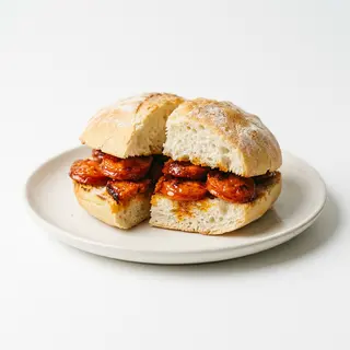 Mollete de chorizo frito