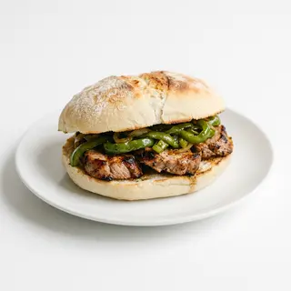 Mollete De Solomillo De Cerdo Con Pimientos