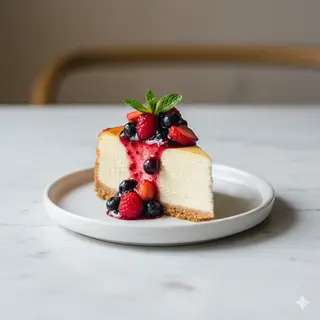 Tarta De Queso Con Frutas De Bosque