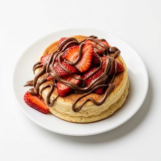 Panqueca de Morango com Nutella