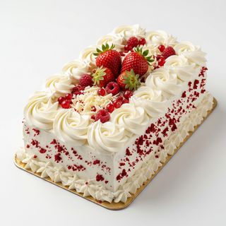 Bolo BB (Fatia) de Chocolate Branco com Frutos Vermelhos