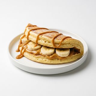Panqueca de Banana com Doce de Leite