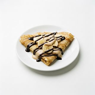 Crep con Baileys con plátano y chocolate negro