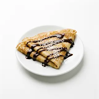 Crep con chocolate negro con coco