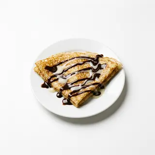 Crep con chocolate negro con leche condensada