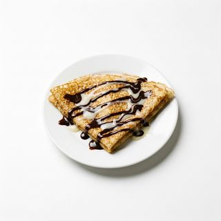 Crep con chocolate negro con leche condensada