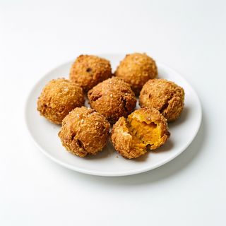 152.Frittelle di zucca fritte - 6 pezzi炸南瓜饼6个