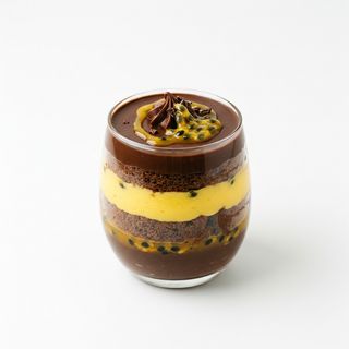 Bolo no Pote de Maracujá com Chocolate
