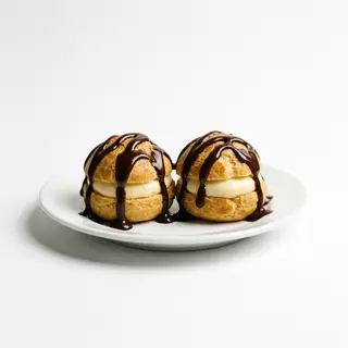 Profiteroles negros (dos bolas)