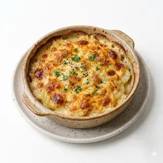 Patatas Con Queso Gratinado