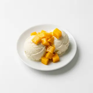 F Gelato vaniglia con mango