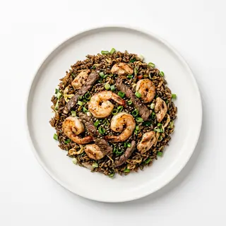 Arroz Frito Negro Asiático Especial