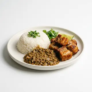 Arroz Con Menestra Y Fritada