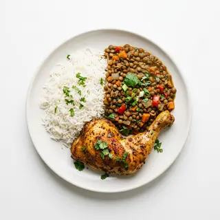Arroz Con Menestra Y Pollo