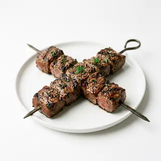 Brocheta de entrecot de ternera