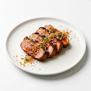 Carne adobado con tierro de ajos