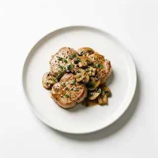 Cerdo con champiñones