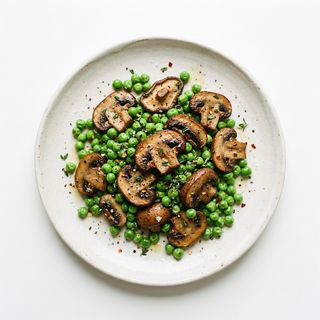 Champiñones Con Guisantes