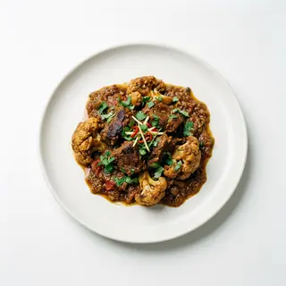 Cordero Balti con Coliflor