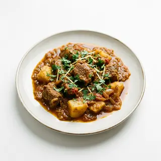 Cordero Balti con Patatas