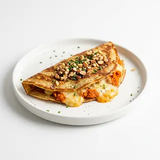 Crep con queso, sobrasada y frutos secos