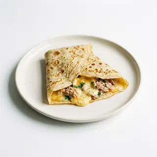 Crep con queso y atún