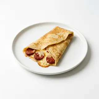 Crep con queso y chorizo