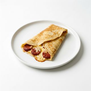 Crep con queso y chorizo