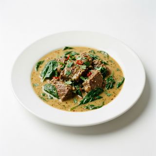 Curry Con Ternera Y Espinacas