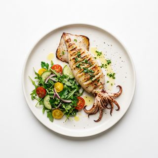 Enterita A La Plancha Con Guarnición