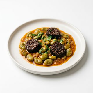 Estofado De Habas Con Morcilla