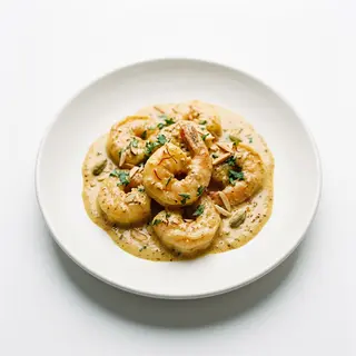 Gambas al korma (dulce)