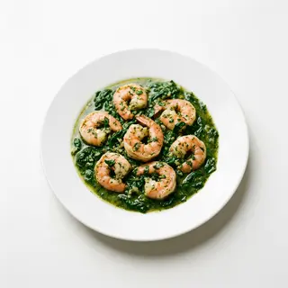 Gambas Con Espinacas
