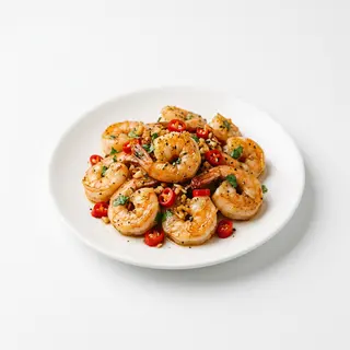 Gambas con guindillas