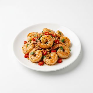 Gambas con guindillas