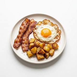Huevo Frito Con Bacon Y Patatas