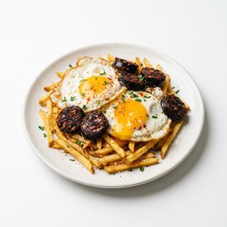 Huevos Rotos Con Morcilla