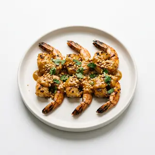 Langostinos Con Salsa Satay