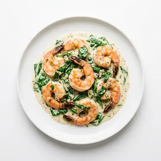Langostinos Con Espinacas
