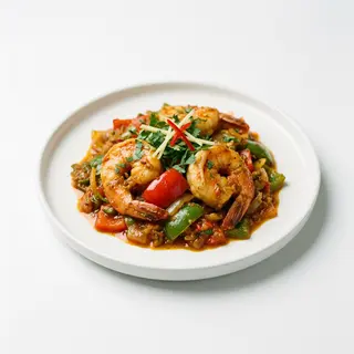 Langostinos jalfrezi