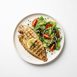Lenguado A La Plancha Con Ensalada Mixta