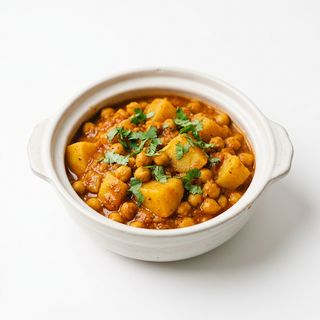 Patatas con garbanzos balti