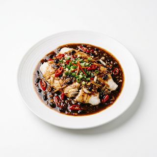Pescado Con Salsa De Chili Y Judías Negras