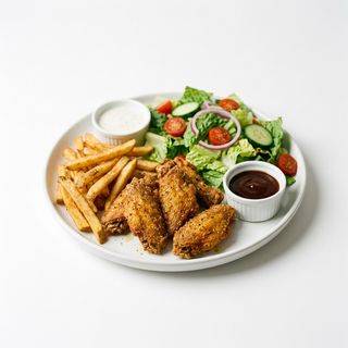 Plato Combinado De Alitas De Pollo
