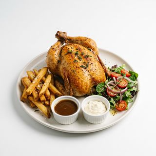 Plato Combinado De Pollo Asado (Entero)