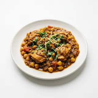 Pollo Balti con Garbanzos