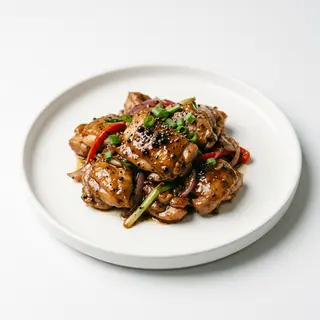 Pollo Con Salsa A La Pimienta Negra