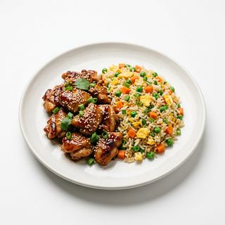 Pollo Teriyaki con Arroz 3 Delicias