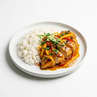Chicken Mango Con Arroz
